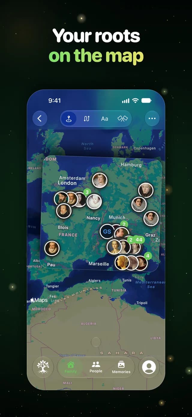 Your roots on the map