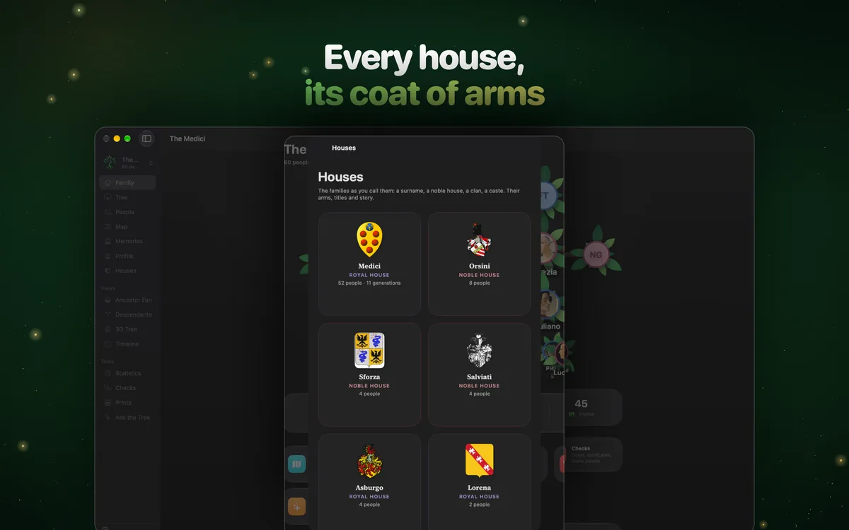 Every house, its coat of arms