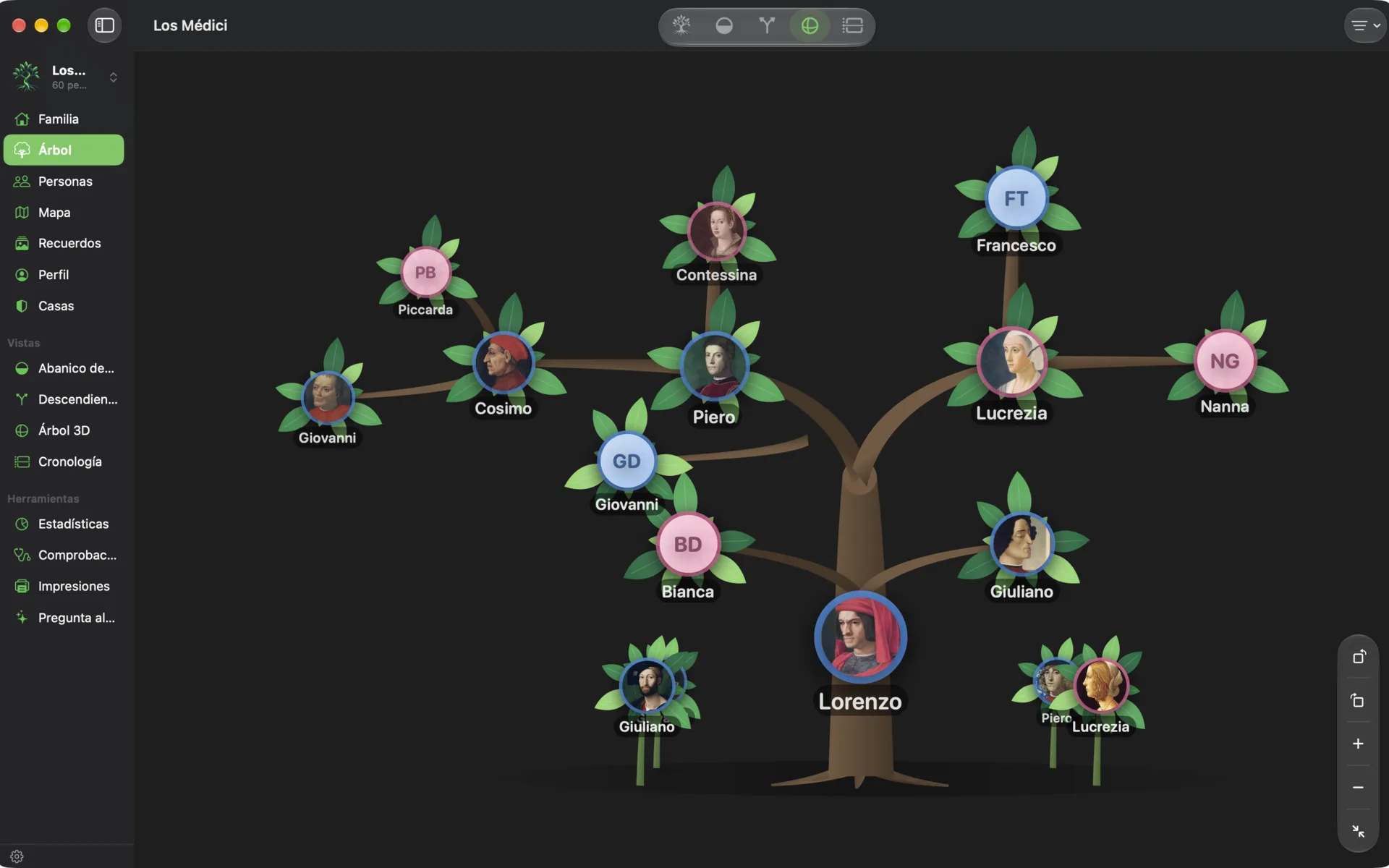Mac — El árbol vivo en la pantalla grande del Mac