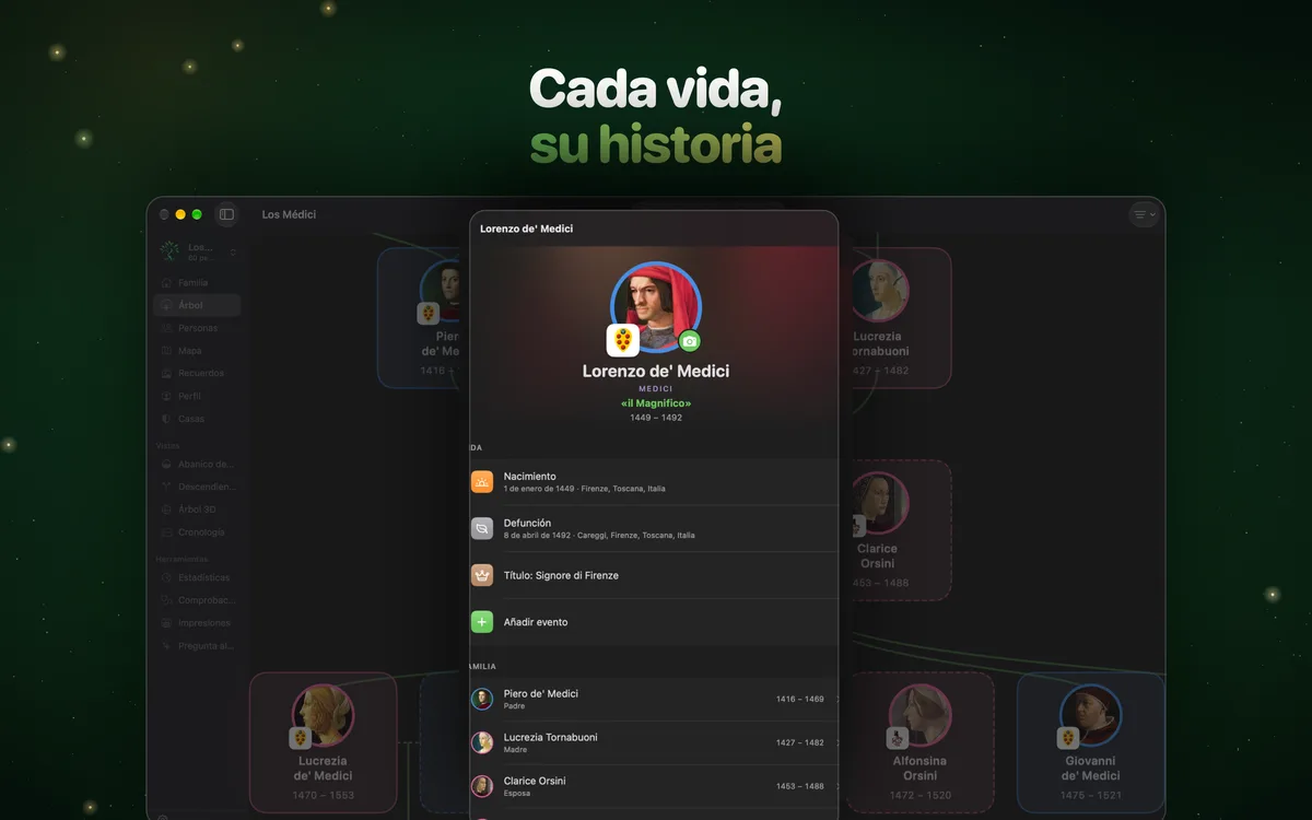 Cada vida, su historia