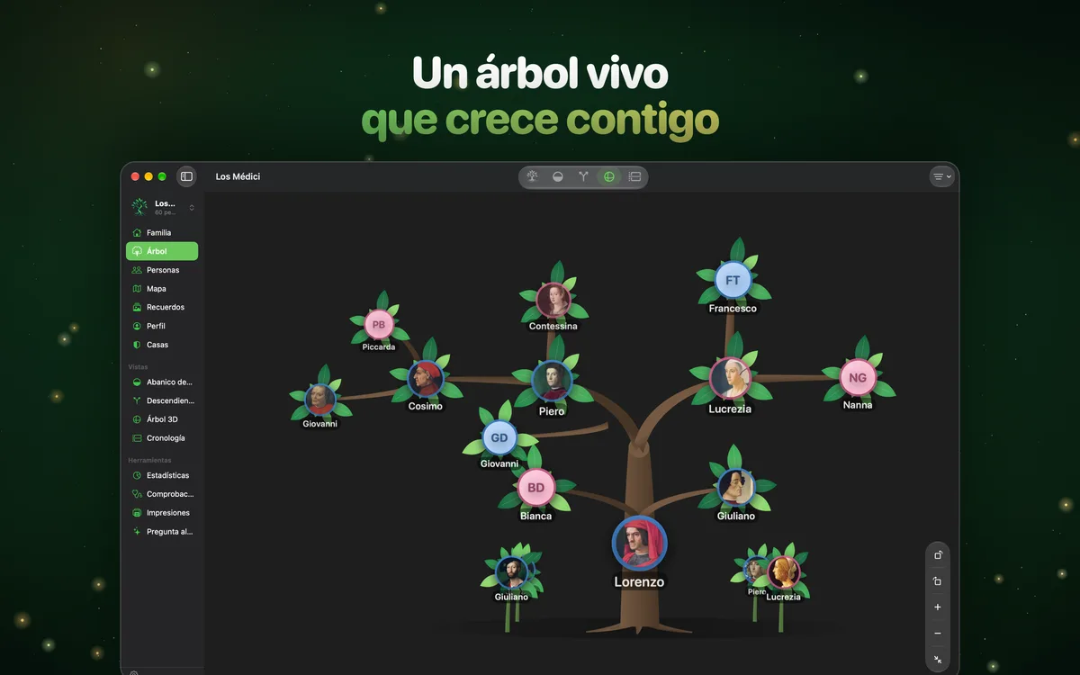 Un árbol vivo que crece contigo