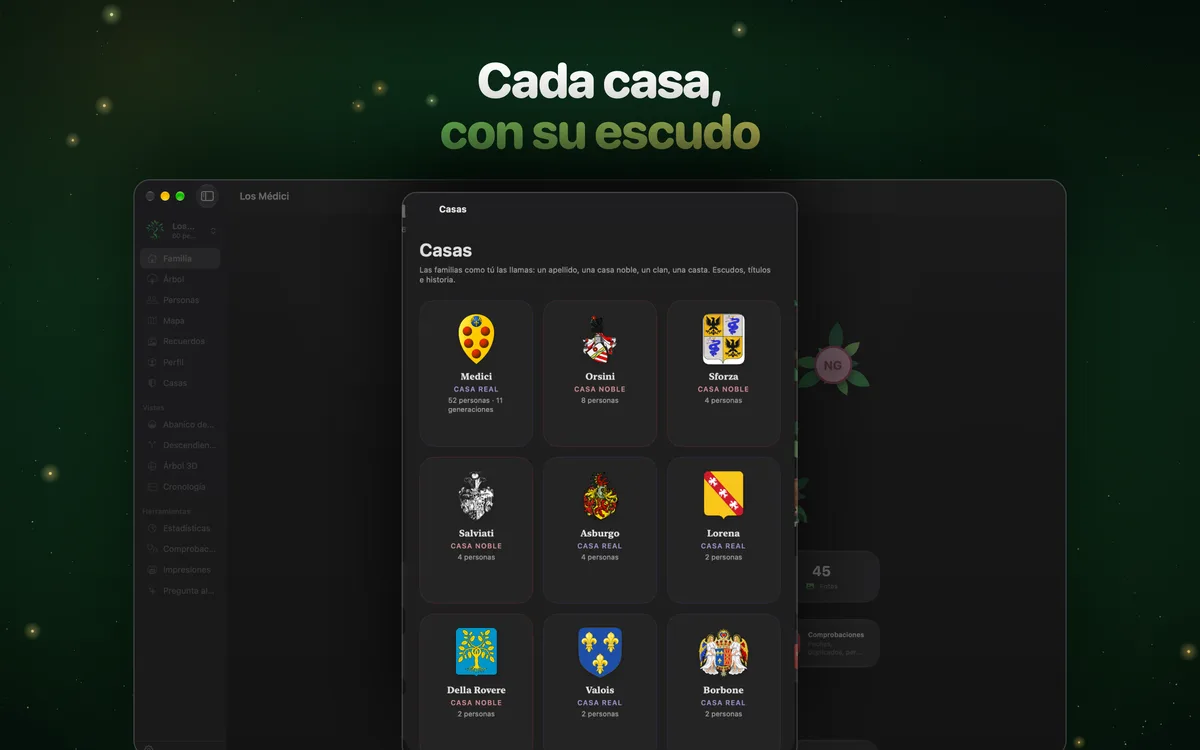 Cada casa, con su escudo