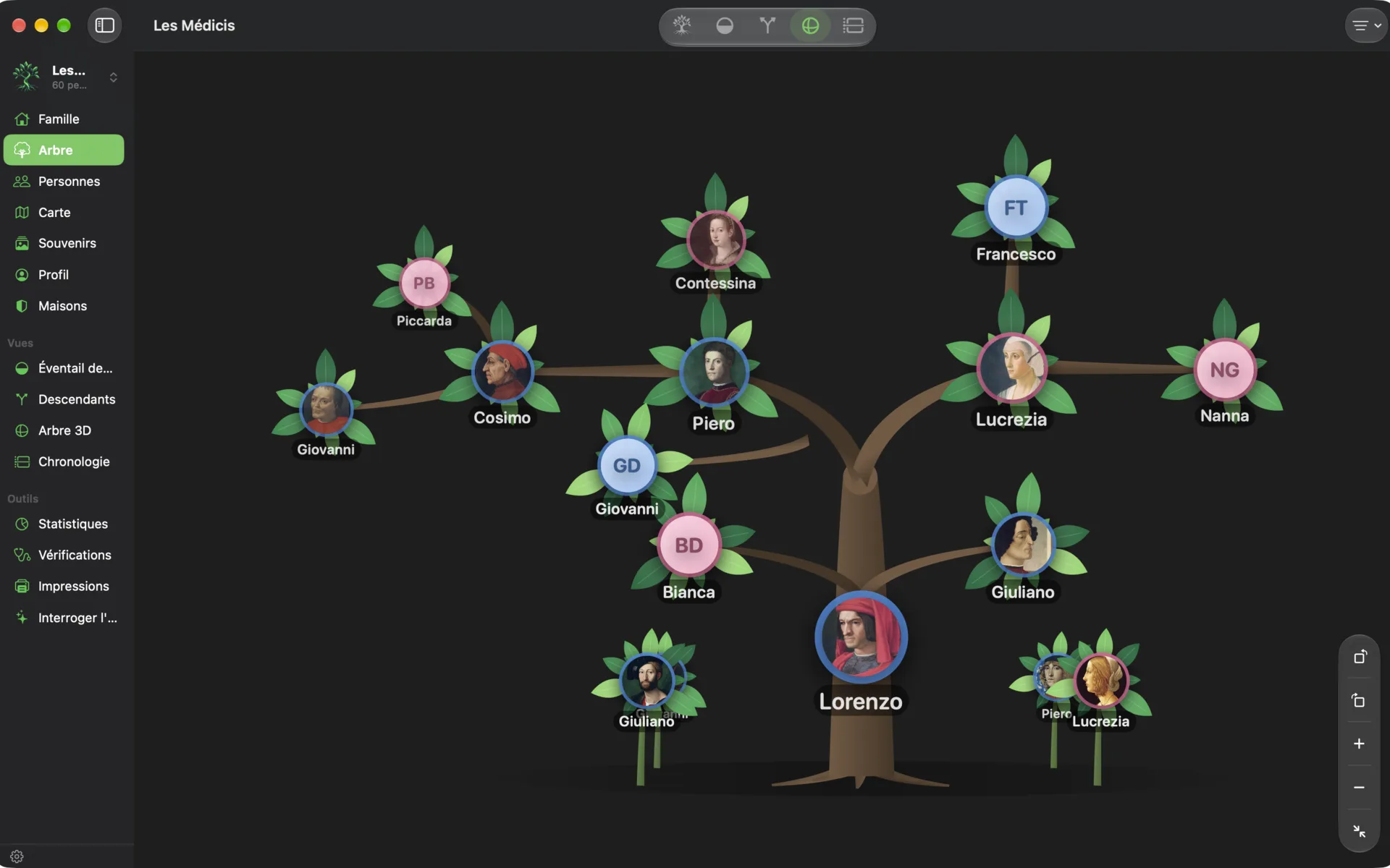 Mac — L’arbre vivant sur le grand écran du Mac