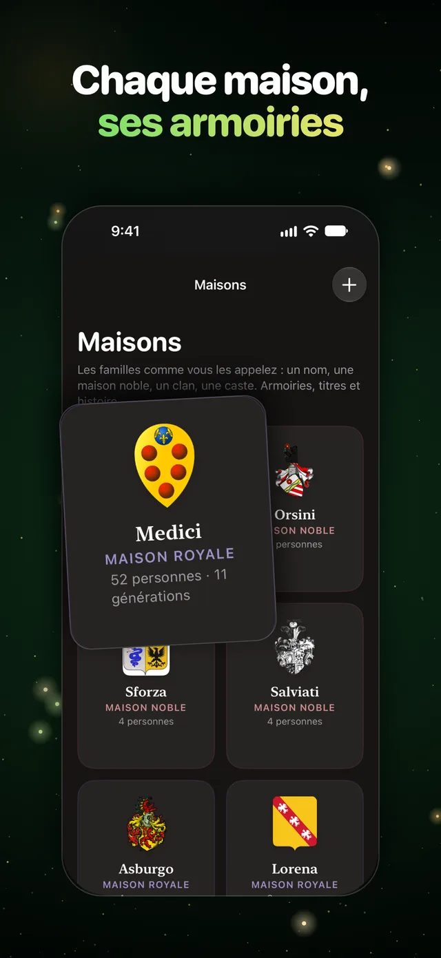 Chaque maison, ses armoiries