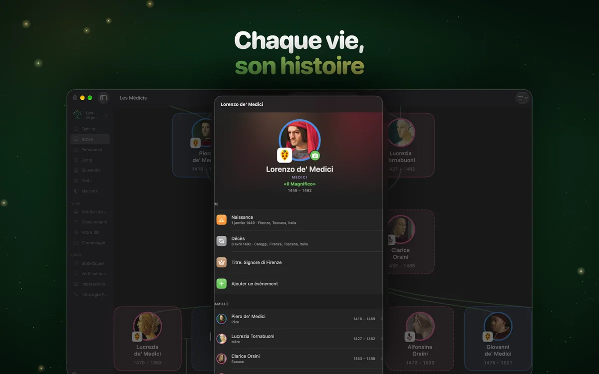 Chaque vie, son histoire