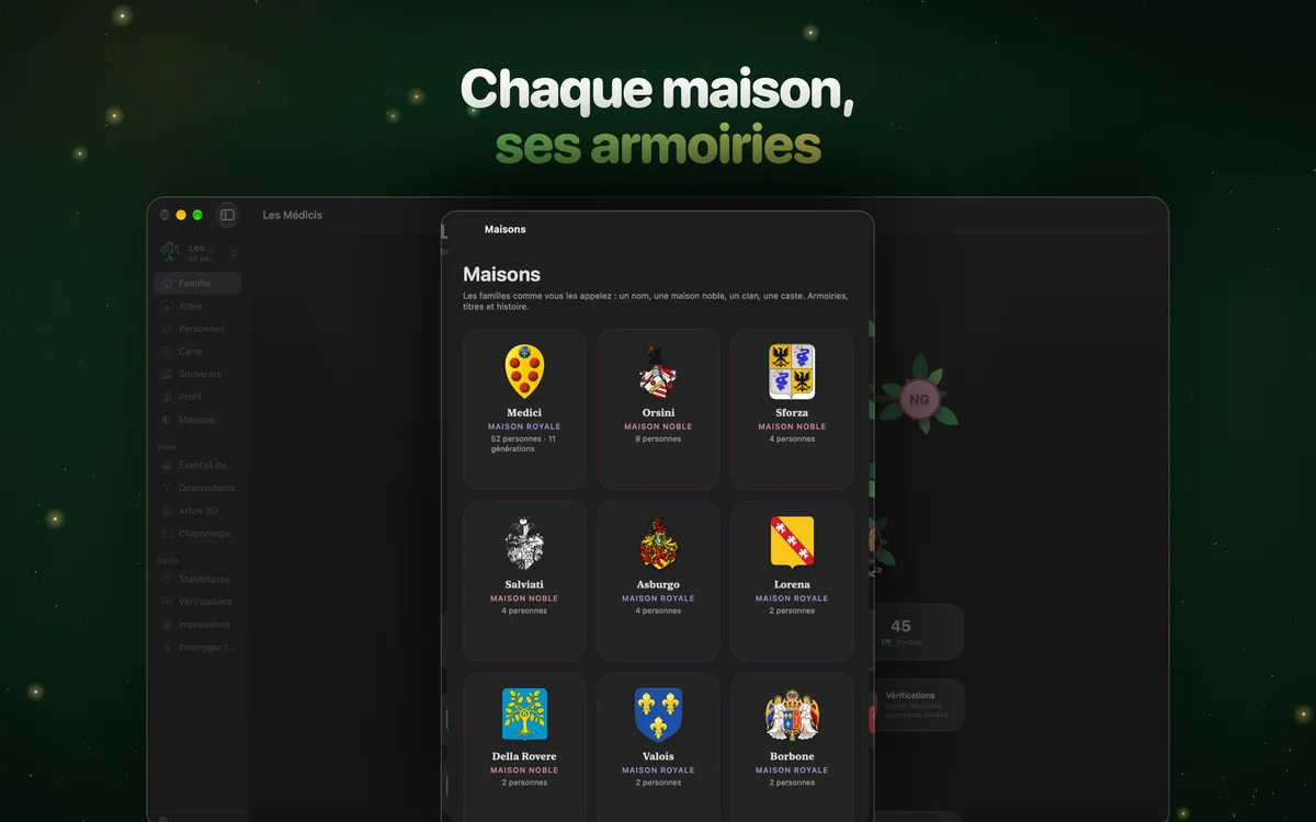 Chaque maison, ses armoiries