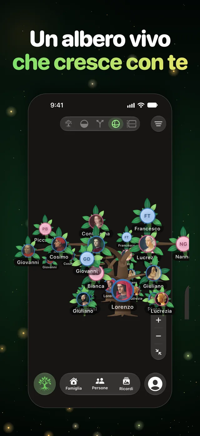 Un albero vivo che cresce con te