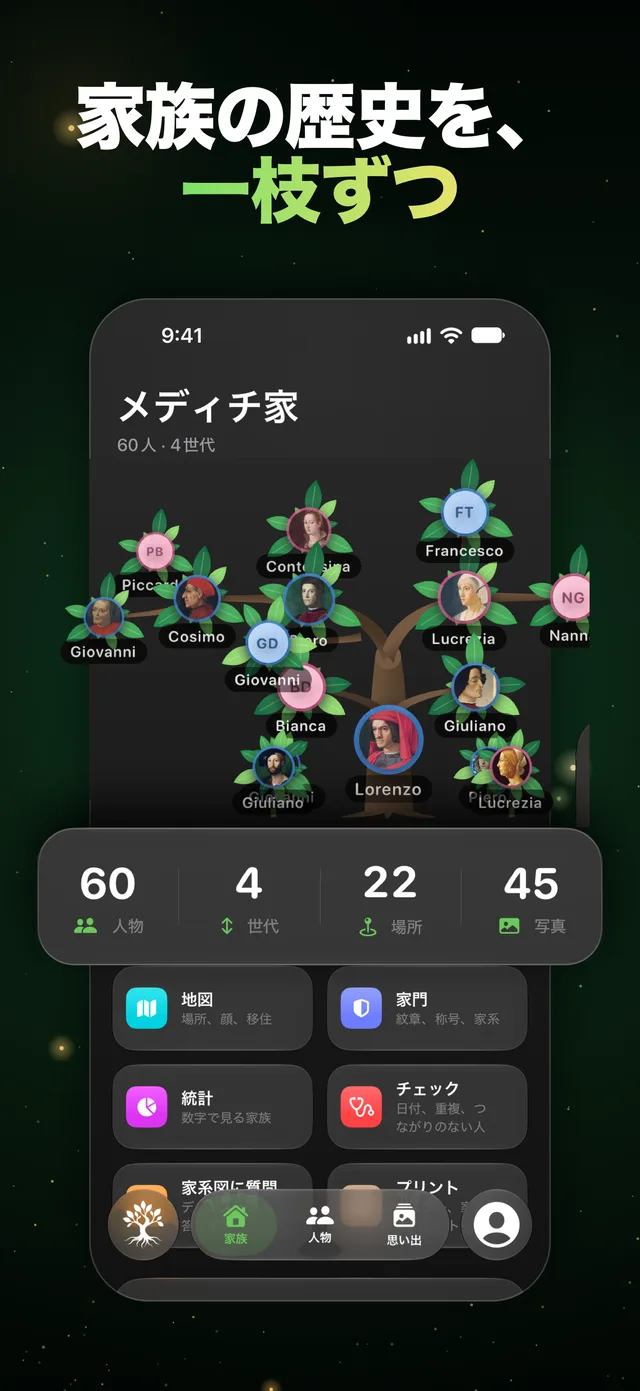 家族の歴史を、一枝ずつ