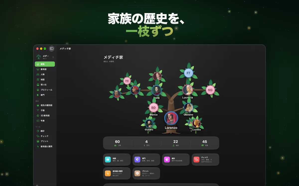 家族の歴史を、一枝ずつ