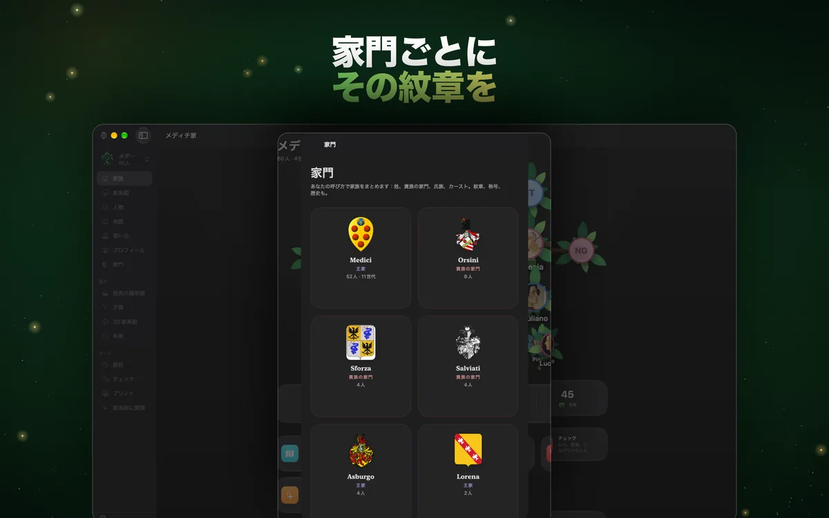 家門ごとにその紋章を