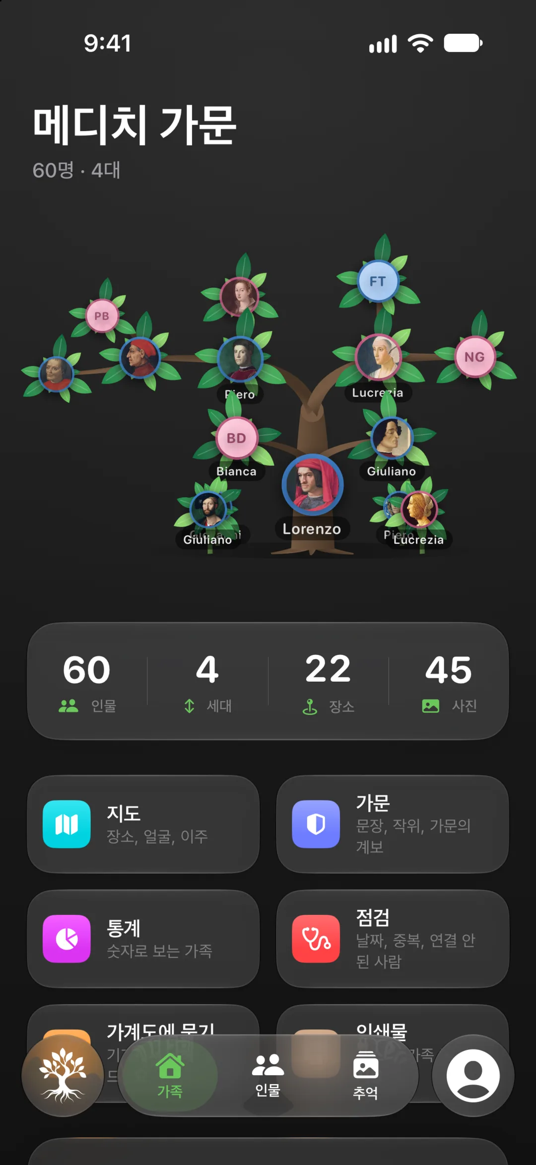Albera — 나에서 부모님, 조부모님까지