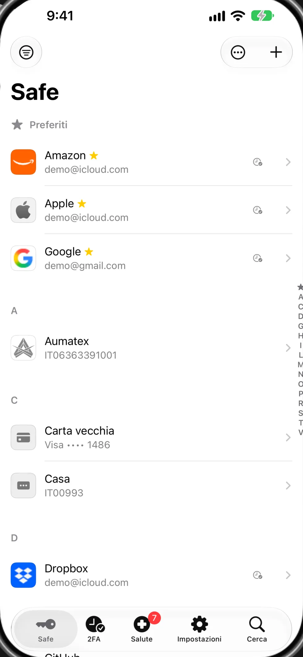 Keyring interface