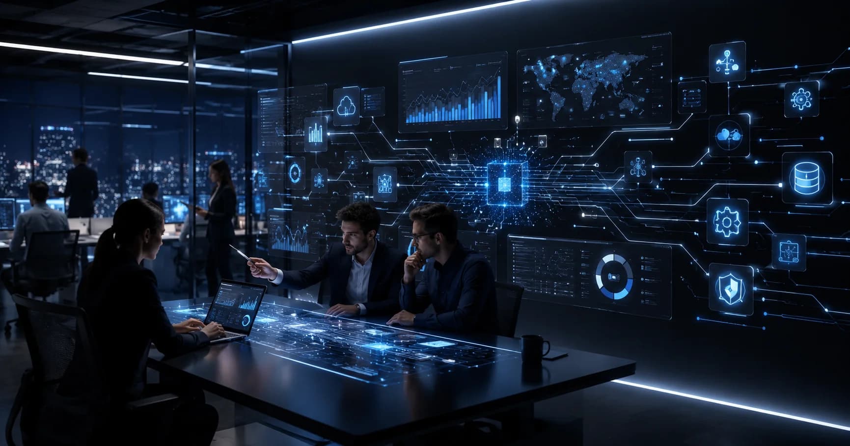 Dashboard zur digitalen Workflow-Automatisierung in Unternehmen